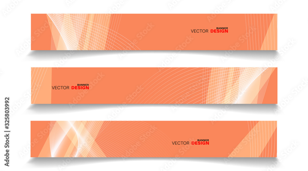 Wall mural abstract vector design banner template with light effect background