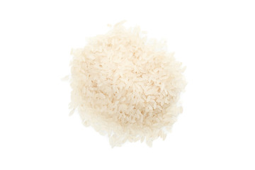 Fototapeta na wymiar Heap of rice isolated on white background