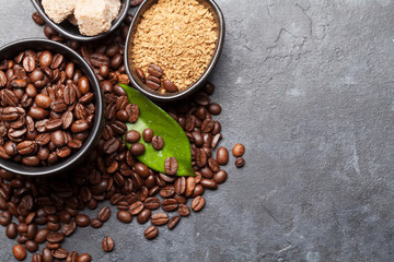 Coffee cup with roasted beans
