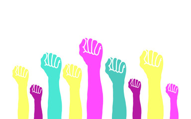 Protest hand vector illustration