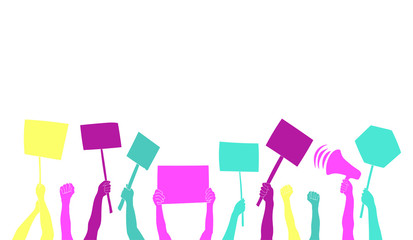 Protest hand vector illustration