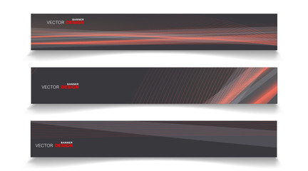 Abstract vector design banner template with light effect background