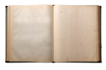 Blank Historic Old Book on White Background	