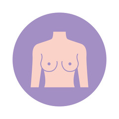 Isolated female breast icon vector design