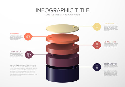 Layers Infographic with Circles Layout