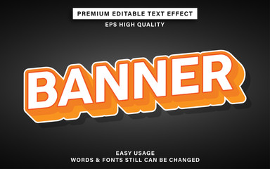 banner text effect