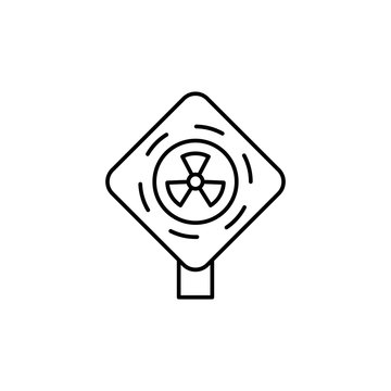 recommend clip art: Radiation symbol, sign icon. Simple line, outline vector elements of nuclear energy icons for ui and ux, website or mobile application