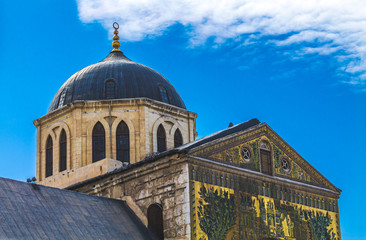 Exterior of Omayad mosque in ancient City of Damascus (Syrian Arab Republic)