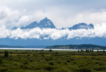 Grand Tetons in Clouds