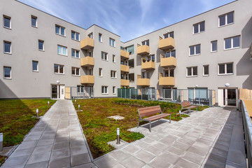 A large brick building with. Czech Republic, city Hradec Kralove