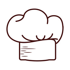 Isolated chefs hat line style icon vector design