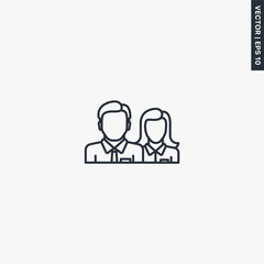 Fototapeta premium Business team, linear style sign for mobile concept and web design