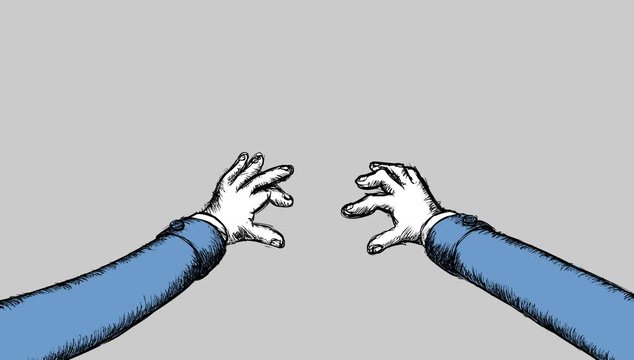 Cartoon hands typing. Hand drawn 2d animation good for any keyboard. Seamless loop, alpha channel included.