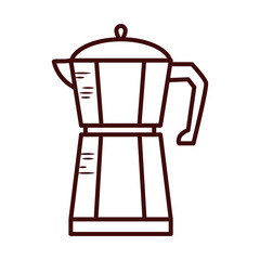 Isolated tea kettle line style icon vector design