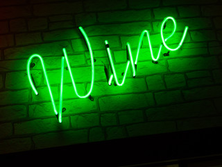 Wine Neon Letters
