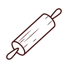 Isolated rolling pin line style icon vector design