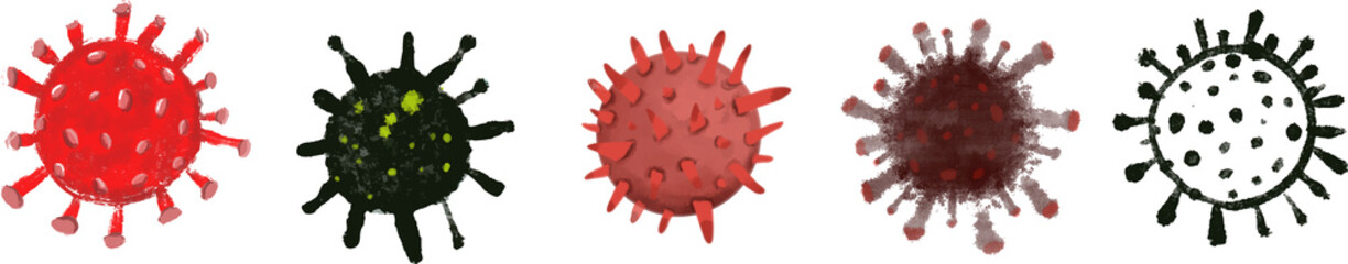 Coronavirus 2019-nCov cells. Chinese new Virus outbreak found in Wuhan China.