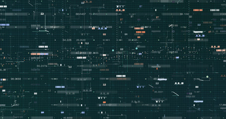 Abstract digital network data background, 3D rendering