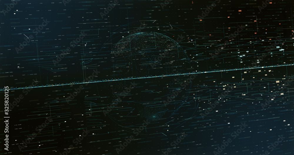 Canvas Prints digital space world 3d data earth background
