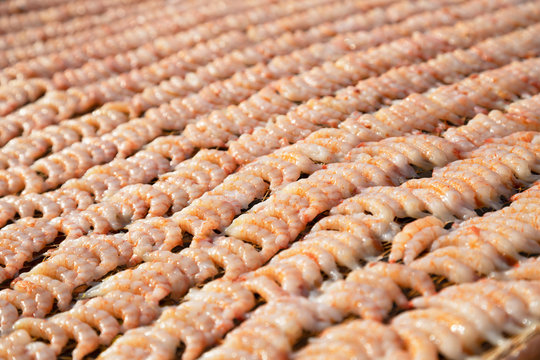 Shrimp drying in the sun, Cheung Chau, Hong Kong