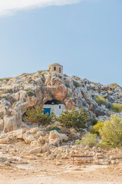 Ayioi Saranta Cave Church, Protaras, Cyprus. The church is aslo known as Saranta Martyres, Forty martyrs or holy Forty church.