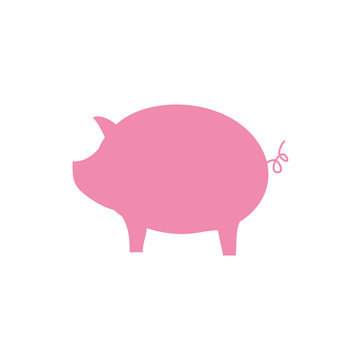 pig farm animal isolated icon