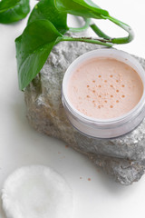 Organic mineral face powder, alternative  healthy makeup product