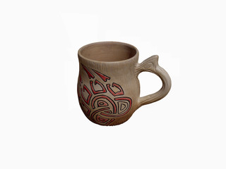 Ceramic mug isolated on a white background