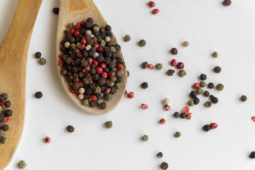 Mix of pepper seeds, spicy and condiment ingredients