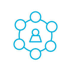 Isolated avatar inside pointed circuit line style icon vector design