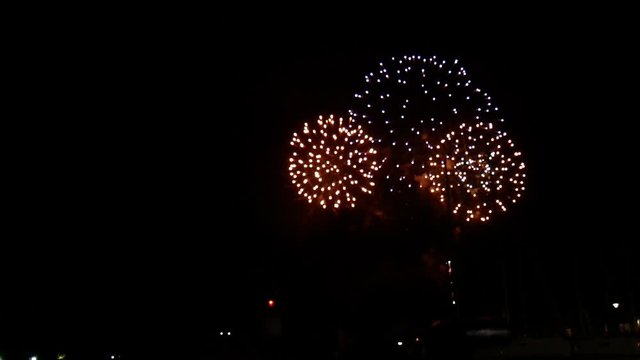 fireworks for national day in the French Riviera