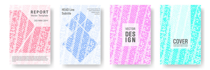 Cover page design templates set.