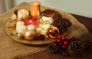 Świece świąteczny stół © mlaine