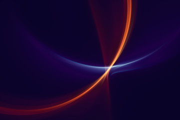 Fototapeta premium orange blau lichtwellen abstrakt hintergrund