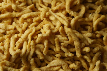 a pile of homemade swabian spaetzle pasta noodles