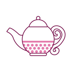 Isolated tea kette half line half color style icon vector design