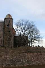 Obraz premium corner tower of medieval vyborg castle in Russia