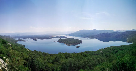 Fototapeta premium Slansko lake, Slansko jezero in Montenegro.