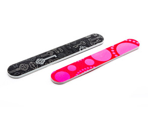 pink nail file manicure 