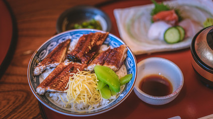 Steamed Rice With Grilled Eel
