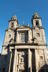 Fototapeta na wymiar San Francisco church facade Santiago de Compostela, Spain