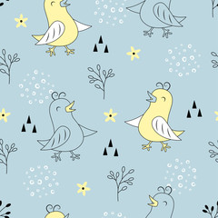 cute bird scandinavian pattern © StockVector