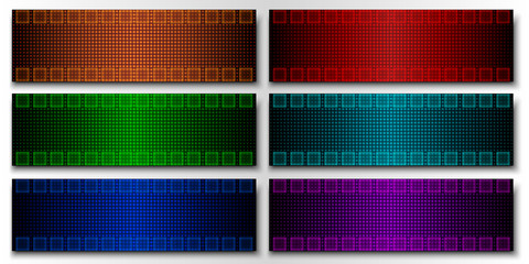 Set of colorful banners.