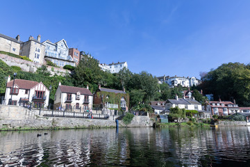 Obraz premium Knaresborough England riverside reflections