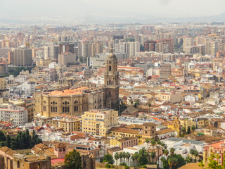 Malaga, Andalusien, Spanien - Altstadt und Sehenswürdigkeiten - Panorama