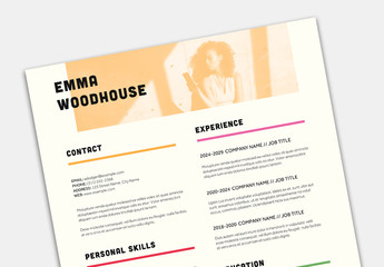 Colorful Resume Layout