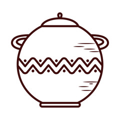 Isolated porcelain jar line style icon vector design