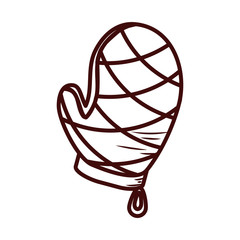 Isolated oven glove line style icon vector design