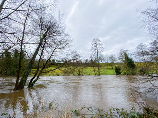 Knaresborough Yorkshire England river flooding