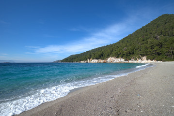 Obraz premium Milia beach . Skopelos island . Sporades , Greece